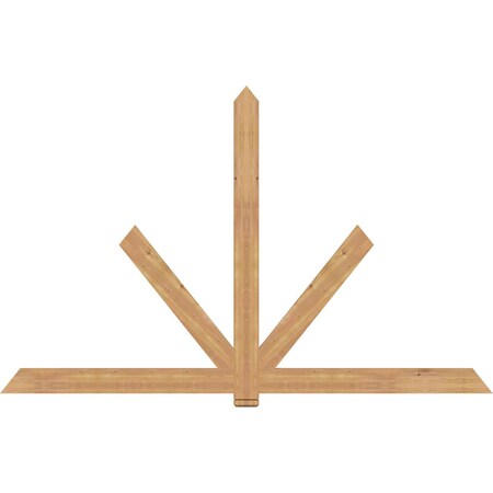 Ekena Millwork Kennewick Timber Gable Bracket, Western Red Cedar, 108"W x 68"H x 1 1/2"D x 5 1/2"F, 15/12 Pitch GBW108X68X0206KEN00SWR
